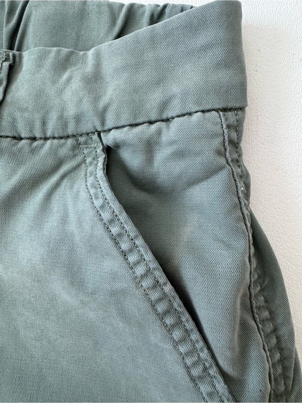 American Eagle Cargo Pants Size 6 Sage Green Wide Leg Y2K Stretch Utility - Picture 5 of 9